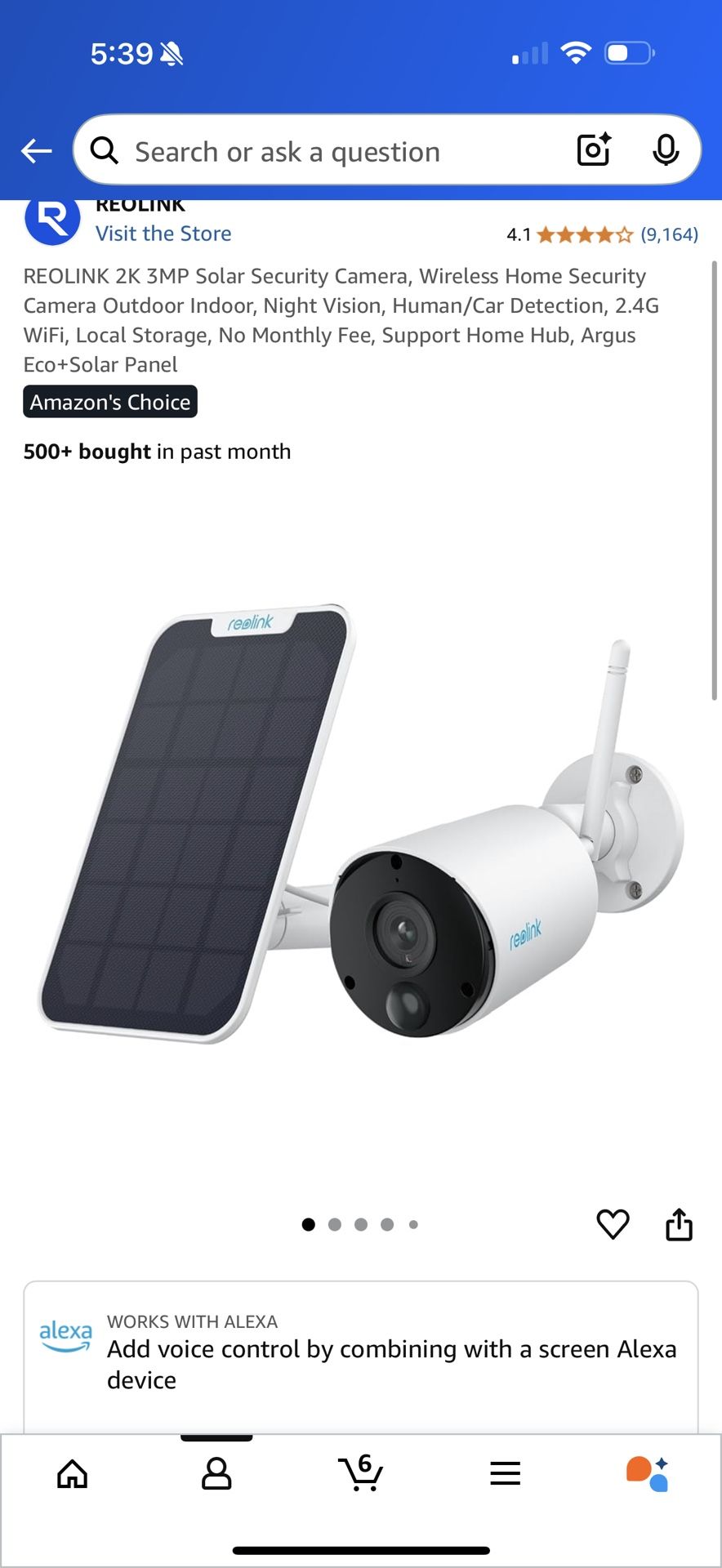 Outdoor solar Security Camera