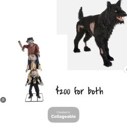 Holloween Zombies & Wolf $200 for both (NOT selling separately) used for 2 weeks last year/Still in the box