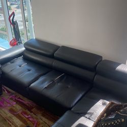 Black Leather Couch $75 