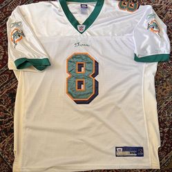 Rare Vintage Reebok Authentic Miami Dolphins Dante Culpepper Size 54, Not Tua, Hill, Waddle, Mostert, Marino 