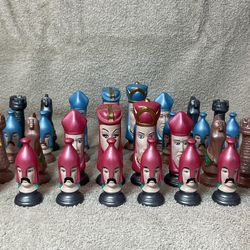 Hand Painted Ceramic Chess Set