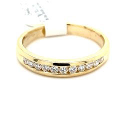 14k Gold Diamond Band Ring .25ctw 3.75grams Size 8 140552 12