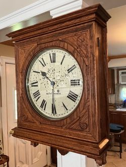 Clock Antique Oak Seth Thomas Early 1900s Made in US America # 5 (School/Firehouse/Office)(Working Condition)(Had Repair Done in 1931 W/Key and Pendul