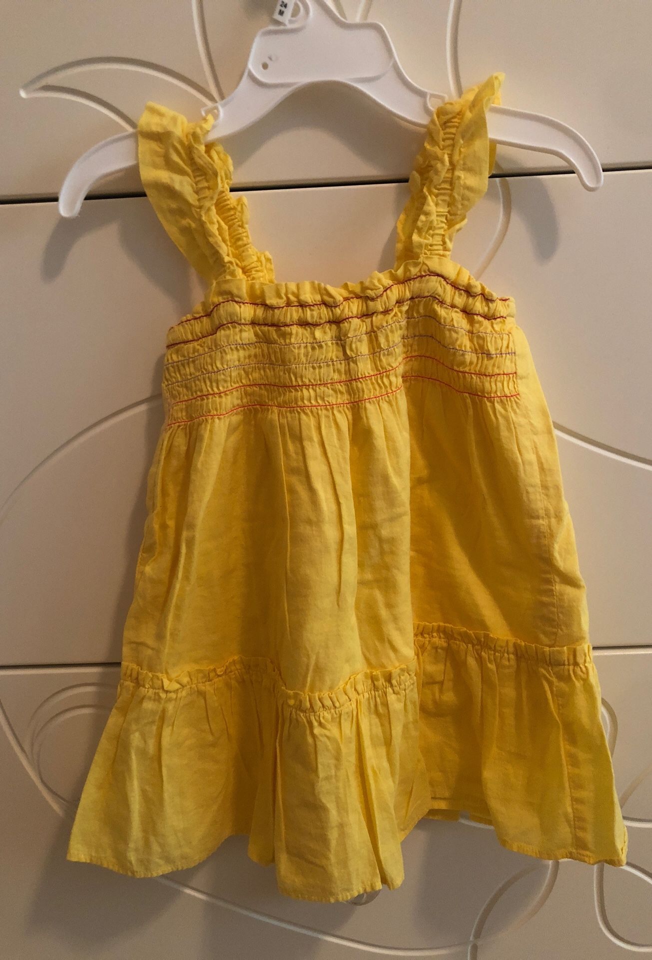 Baby gap , yellow dress , 6 to 12 months