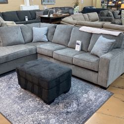 Sectional Available In Dark Grey
