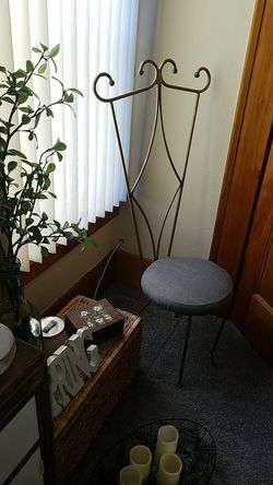 Wrought iron chair vanity