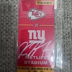Kareem Hunt Signed Auto Acrylic Commemorative Week 3 Ticket Chiefs Metabilia