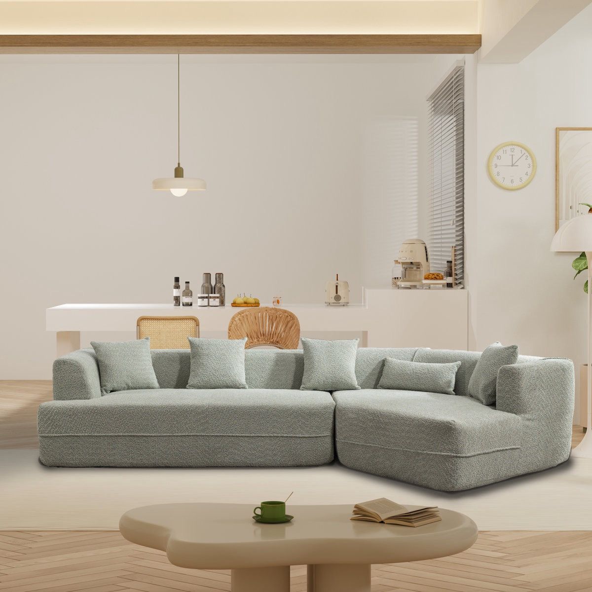 Liliana 2-Piece No Assembly Required Boucle Sofa,$399 brand new in box Warehouse Clearance Sale 🔥First Come, First Served🔥 🔥Reserve with a Depos