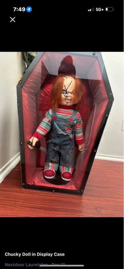 Chucky Doll with Coffin Display Case