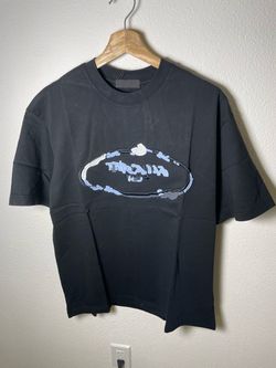 Prada Cloud Logo Embroidered T-Shirt Black – Oversized Fit size M