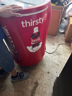 Coca-Cola Barrel Cooler Refrigerator