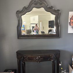 Mirror and hall table