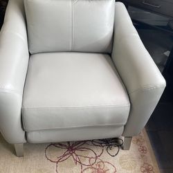 Top Grain Leather Power Recliner Chair