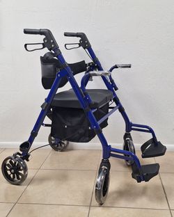 Walkers for Seniors with Seat, Extra Wide 2 in 1 Rollator Walker