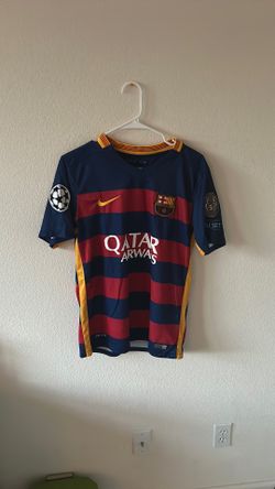 Neymar 15/16 home jersey barcalona ucl, size small a