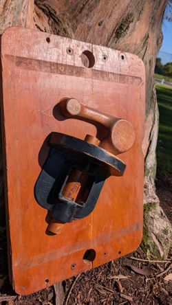 Antique foundry piece wood mold vintage cast form metal casting industrial decor yoke
