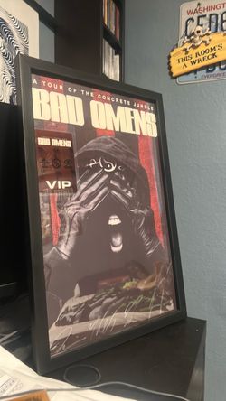 2022 Bad Omens Signed Tour Poster