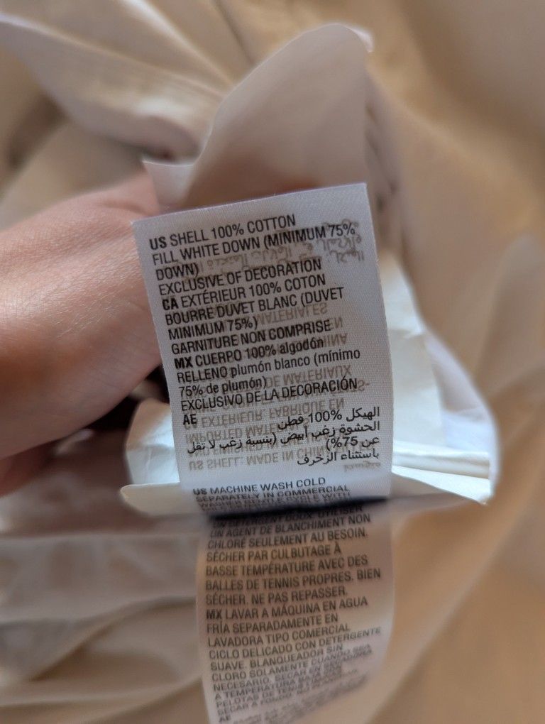 Queen Bed Goose Down Comforter Blanket Quilt Duvet 86x86 Cotton Shell Insulated Thermal Warm Winter Ultralight Charter Club Sotvedel Ikea Hotel 