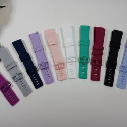 PACK 10 Soft Silicone Bands for Fitbit Versa 2 / Fitbit Versa / Fitbit watch