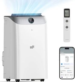 Upstreman 16000 BTU Portable Air Conditioner, Smart Inverter Dual Hose Standing AC Unit, 3-in-1 AC