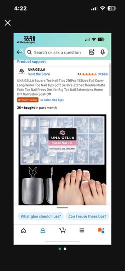 UNA Gella Square Toe Nail Tips – $3