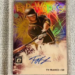 Ty France 2020 Panini Donruss Optic Gold Fireworks Signatures Rookie Autograph /10!