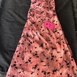 XS Long Pink Floral Dress
