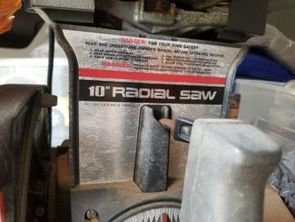 Craftsman 10" radial saw 2.5hp