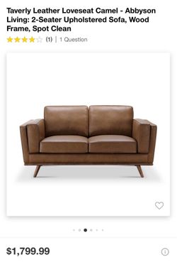 Taverly Leather sofa-Living Spaces
