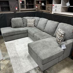 SECTIONAL WITH 2 CHAISES -  [EASY CARE FABRIC] -NEW-