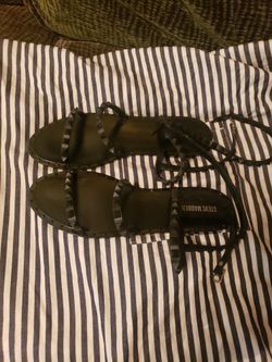 Studded Black Sandals
