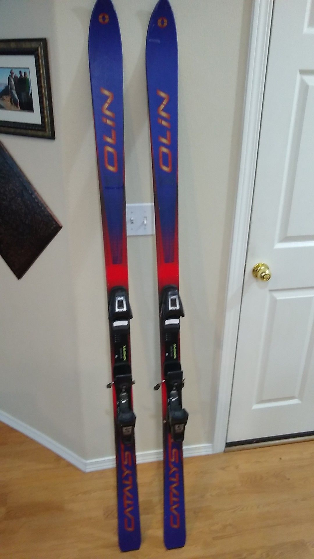Olin Catalyst ski's 74inches with salomon synchro center 500 bindings