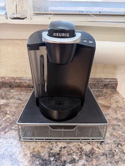 Keurig Single-Serve K-Cup Coffee Maker with Wire Storage Drawer Base