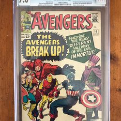 Avengers #10 (1964) CGC 7.0 — O/w to White; 1st Immortus App.; Stan Lee & Jack Kirby