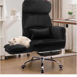 Extra Wide Reclining Office Chair with Footrest