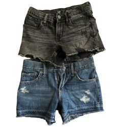 2 pairs of Gap Kids Size 8 Low Stride Short Shorts
