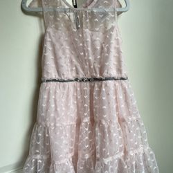 Pink Lace Dress With Hearts
