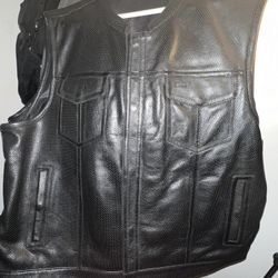 First MFG Motorcycle Leather Vest 