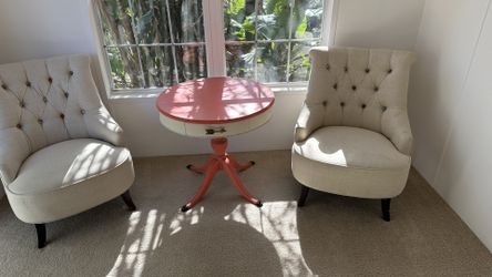 Painted Small Table With Drawer