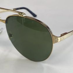 CARTIER SANTOS AVIATOR DUMONT PILOT SUNGLASSES NEW 100% AUTHENTIC MSRP $1370