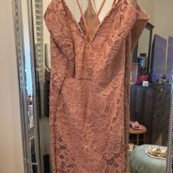 Sheer Elegant Pink Dress