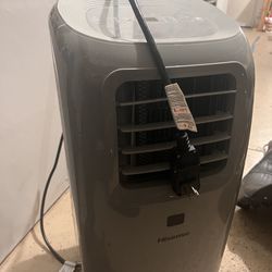A/C  Portable unit — Hisense  6500 btu  // with Remote & on wheels 🛞 for easy moving  , Needs New  Hose &Window attachment ,Get it before it gets too