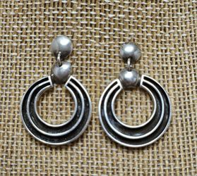 Starting Silver Channel Earrings by Francis Jones (Native American)