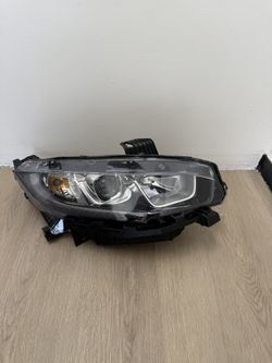 2016 - 2022 Honda Civic Rh Right Side Passenger Headlight Headlamp And Bracket