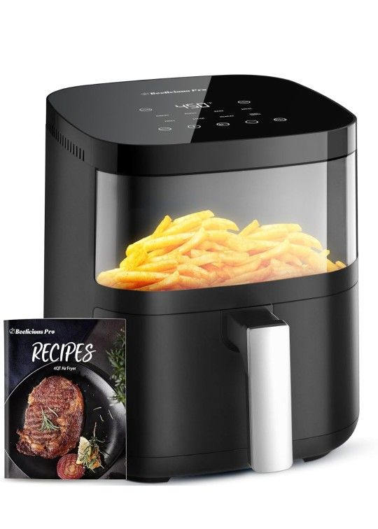 (239)
Air Fryer, Beelicious 8-in-1 Smart Compact 4QT Air Fryers, with Viewing Window, Shake Reminder, 450°F Digital Airfryer with Flavor-Lock Tech, Di