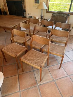Niels Otto Moller Model 71 Danish Teak Chairs Set Of 8