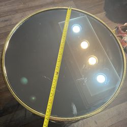 Mirror Top Gold Base Small Table!