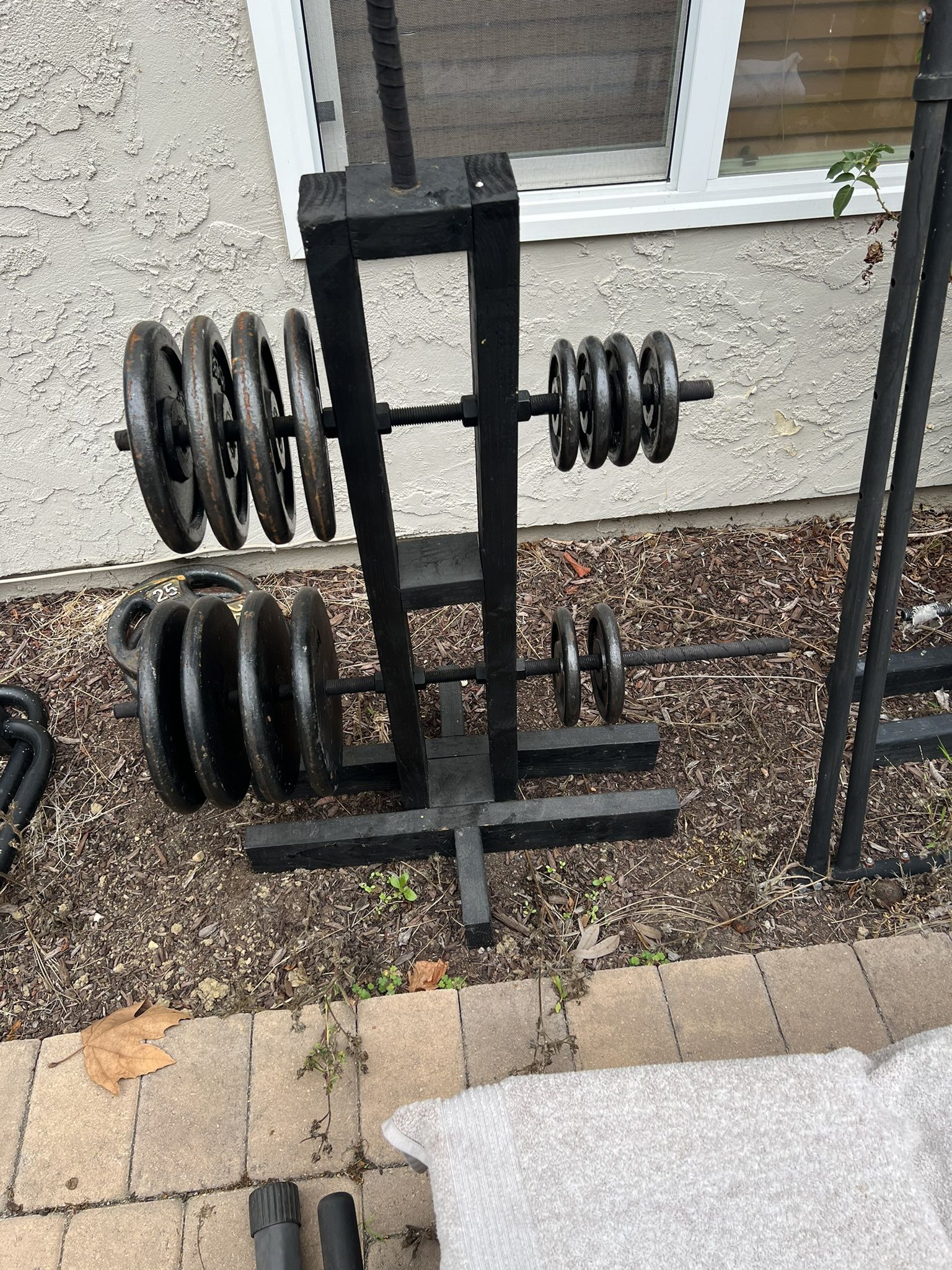 Weight Set with Barbell and Dumbbells