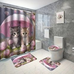 4-pc. Kitten Bathroom Set