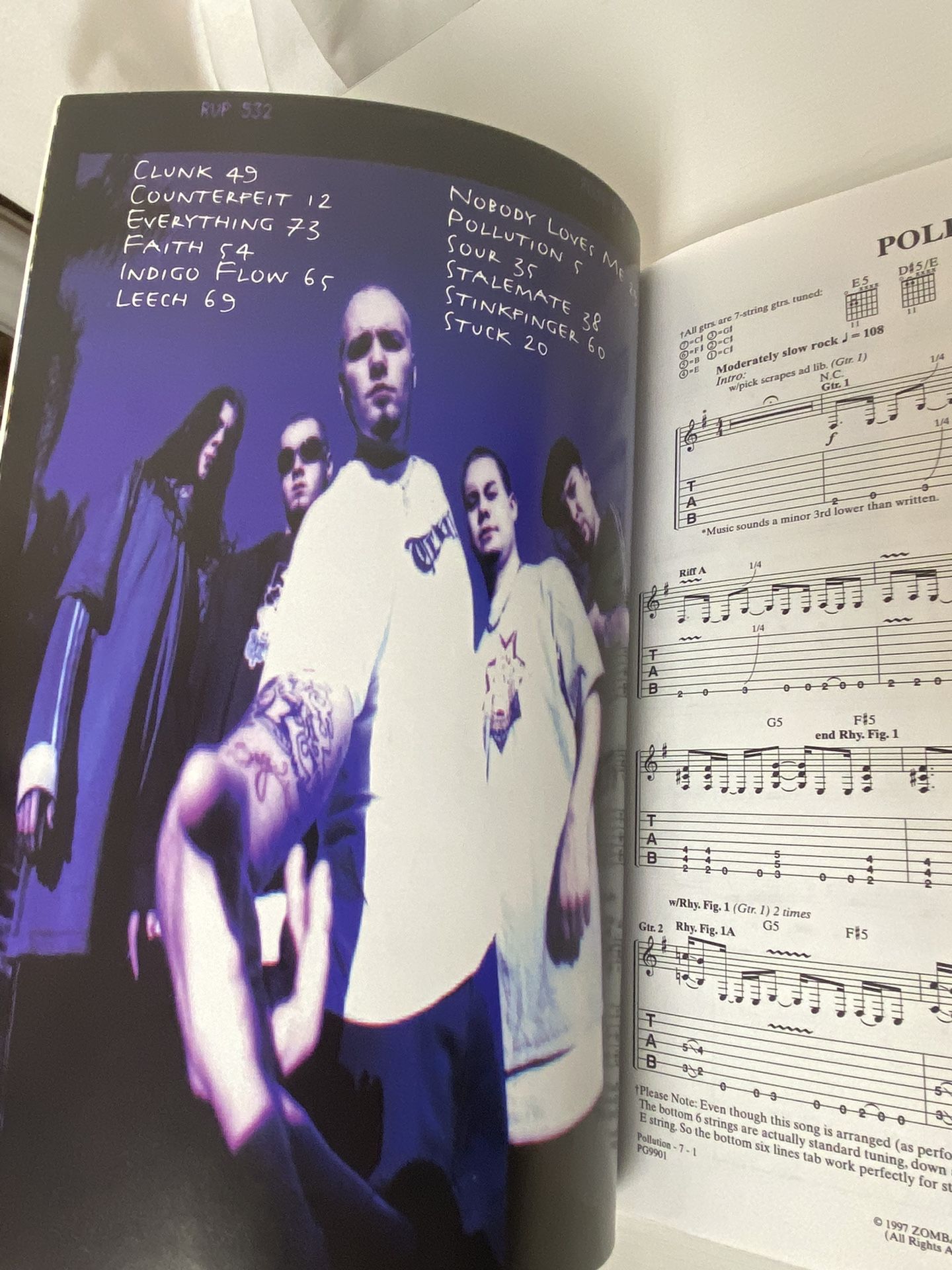 2 Guitar Tab 7 String Late 90’s Rock Metal Tablature Books Limp Bizkit Rare